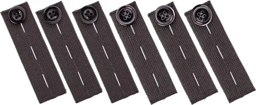 Johnson & Smith Extensores de cintura de pantalones elásticos (paquete de 6), expansores de cintura ajustables para hombres y mujeres, conjunto de