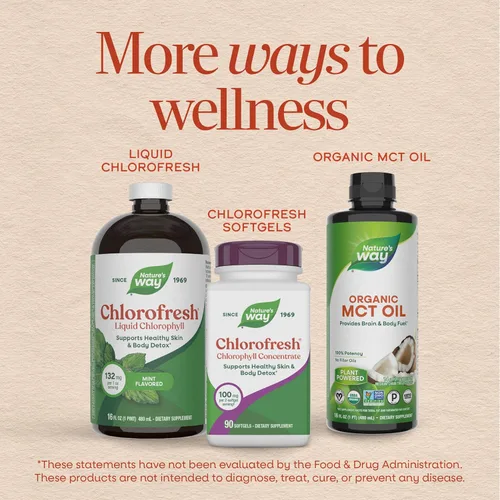 Miniatura 7 de Nature's Way Chlorofresh, clorofila líquida, apoya la piel saludable y la desintoxicación del cuerpo*, suplemento desodorante interno*, apoya