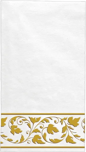 Miniatura 2 de Toallas de invitados de color blanco con hojas doradas, 8 x 4 pulgadas (paquete de 24) – Servilletas ultrasuaves y elegantes, perfectas