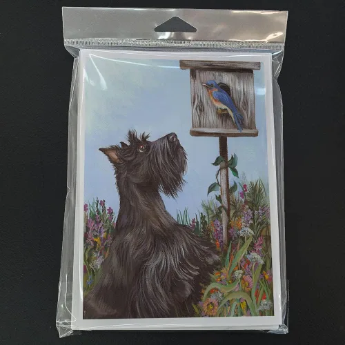 Miniatura 23 de Caroline's Treasures PPP3013GCA7P - Tarjetas de felicitación y sobres para mascotas de Basset Hound Teacher, paquete de 8 tarjetas en blanco