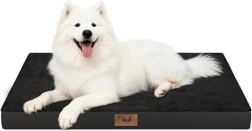 Miniatura 98 de Cama ortopédica de felpa para perros y cachorros medianos, camas impermeables para perros de 30 x 20 pulgadas con funda extraíble lavable, tapete