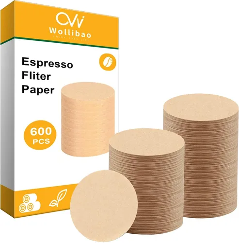 600 piezas de papel filtro de espresso para máquina de espresso CASABREWS, filtro portafiltro desechable para portafiltro manual De'Longhi Stilosa