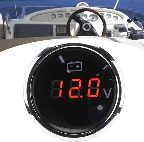 Miniatura 5 de Medidor de voltaje digital de 2 pulgadas, medidor de voltaje, medidor de voltaje de batería de 2 pulgadas, pantalla digital LED, IP67, impermeable