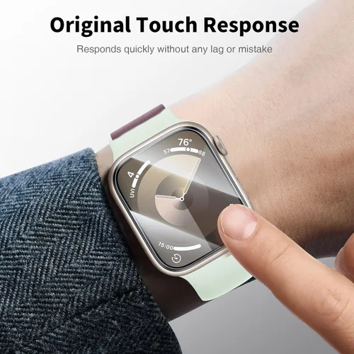Miniatura 4 de LK Paquete de 6 protectores de pantalla para Apple Watch Series 9 Series 8 Series 7 de 1.614 pulgadas, película de poliuretano termoplástico Azul