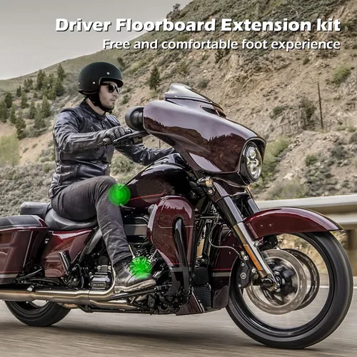 Miniatura 6 de KEMIMOTO Kit de extensores espaciadores para tablero de suelo de 1 pulgada para 2009-2024 2025 Touring Road King Road Glide 2009-2013 FL Trikes