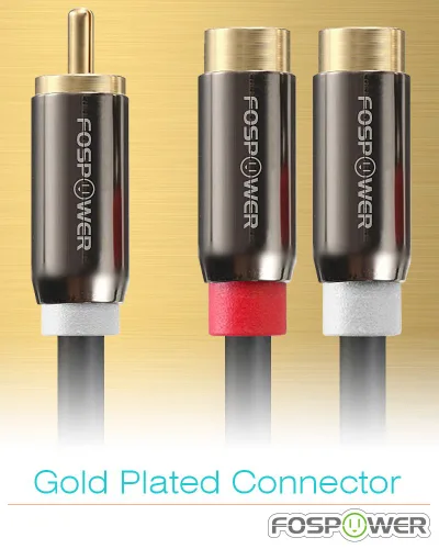 Miniatura 4 de FosPower Adaptador Y [8 pulgadas] 1 RCA (macho) a 2 RCA (hembra) estéreo audio Y adaptador subwoofer Cable de subwoofer