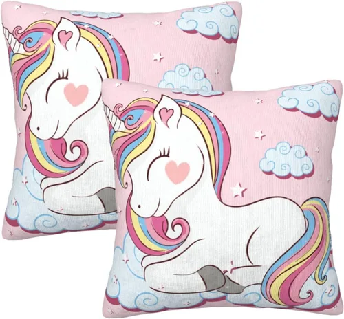 Miniatura 12 de Juego de 2 fundas de almohada bohemias de 18 x 18 pulgadas, fundas de almohada bohemias onduladas suaves con ondas de arco iris, fundas de cojín
