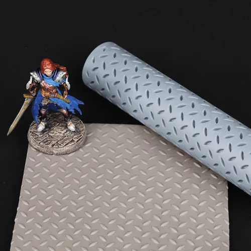 Miniatura 18 de Rodillo de textura única para esculpir arcilla y polímero, juego de mesa perfecto para construir terrenos, juego de mesa S412A ladrillo pequeño
