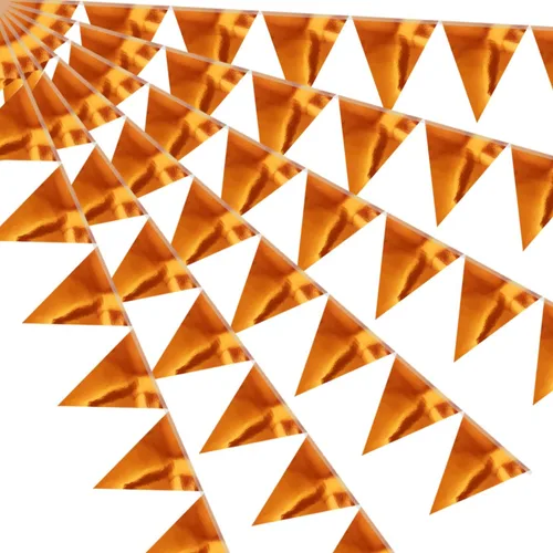 Miniatura 16 de Banderín de camuflaje de 49 pies, banderas triangulares de camuflaje del ejército para decoraciones de fiesta de cumpleaños