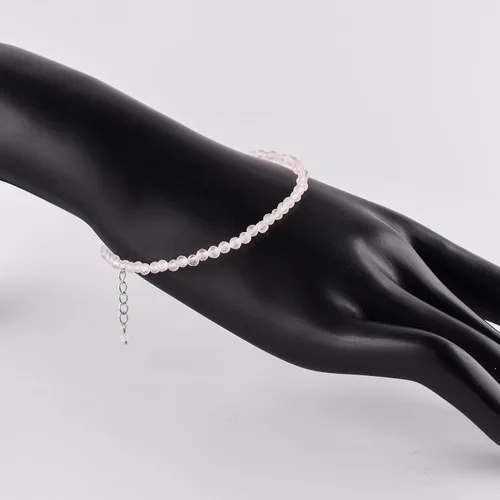 Miniatura 23 de InfinityGemsArt Natural Stone Beads Dainty Bracelet Jewelry for Women, Crystals and Gemstones Birthstone 925 Sterling Silver Chain 8 inch Gifts For