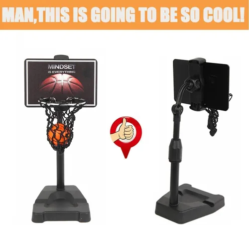 Miniatura 9 de GYSH - Mini aro de baloncesto de escritorio para oficina, pequeño juguete de baloncesto de mesa, juguetes de escritorio para oficina para adultos