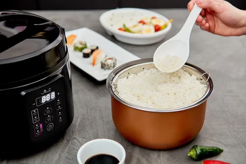 Miniatura 4 de Yum Asia Kumo YumCarb - Arrocera con cuenco de cerámica y lógica difusa avanzada, (5.5 tazas, 1 litro), 5 funciones de cocción de arroz, 3 funciones