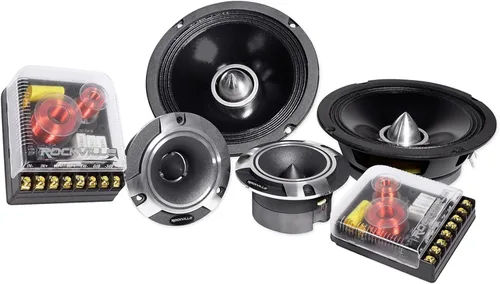 Rockville X6.5C 6.5 "altavoces de audio para automóvil de competencia, 1000 W, CEA, tweeters de titanio, crossovers de audiófilo, bala de aluminio,