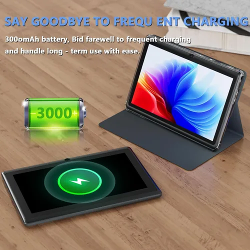 Miniatura 4 de Tableta con funda de 7 pulgadas Tablet Android 14, 8GB RAM (5GB expandible) 32GB ROM 7" Tabletas Soporta 1TB MicroSD, Batería Larga Dual Cámara