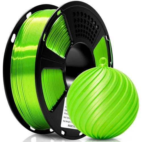 Miniatura 50 de GEEETECH Filamento PLA de color dorado sedoso de 0.069 libras, filamento de seda brillante para impresora 3D, carrete de 2.2 libras, precisión