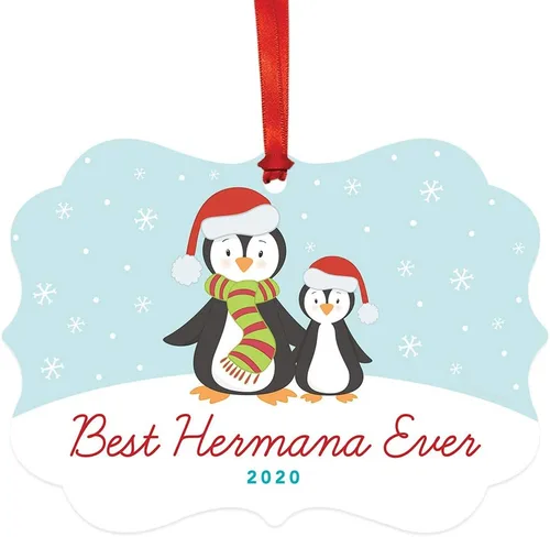 Miniatura 29 de Andaz Press Adorno de recuerdo de Navidad con marco de fantasía de familia española, Nuestra Primera Navidad Como UNA Familia De Tres 2024, Familia