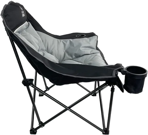 Miniatura 3 de Venture Forward Silla de camping plegable de gran tamaño, portátil y cómoda, capacidad de peso de 400 libras, perfecta para acampar y actividades al