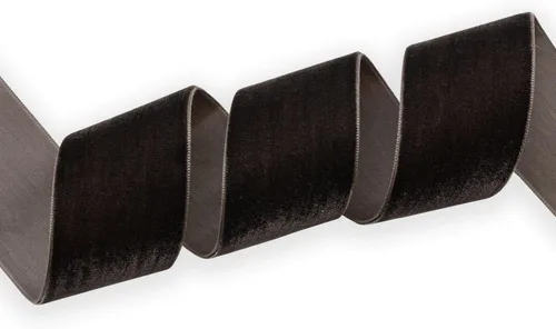 Miniatura 34 de Cinta de terciopelo negro de 1 1/2 pulgadas de una cara de nylon para envoltura de regalos, lazos para el pelo, gargantilla, decoraciones de boda