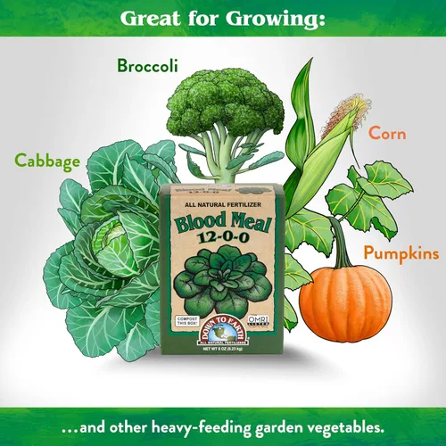 Miniatura 3 de Down To Earth All Natural Fertilizers Harina de sangre orgánica - Alimento vegetal con alto contenido de nitrógeno para crecimiento verde 12-0-0