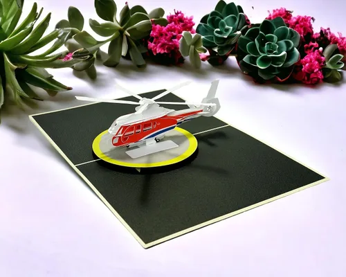 Miniatura 6 de Rykamia Tarjeta desplegable de avión, helicóptero en blanco, avión, despedida, agradecimiento, jubilación, tarjeta de cumpleaños, regalos de piloto