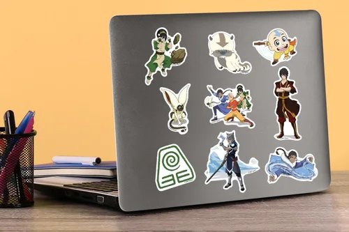 Miniatura 5 de Avatar The Last Airbender - Paquete variado de 50 calcomanías de vinilo grandes de lujo, para laptop, botella de agua, álbumes de recortes, tableta