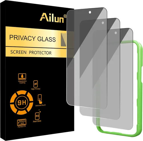 Miniatura 9 de Ailun Protector de pantalla de privacidad para iPhone 16e / iPhone 14 / iPhone 13 / iPhone 13 Pro [6.1 pulgadas] paquete de 2 fundas de vidrio