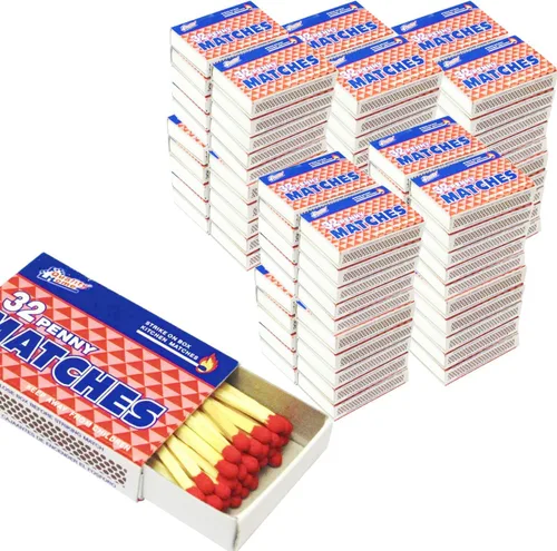 100 paquetes de fósforos de 32 unidades Strike on Box, encendedor iniciador de fuego para cocina y campamento