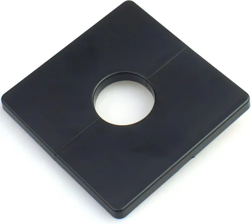 FDXGYH 2 piezas de brida dividida de pared ABS de 1.0 pulgadas cinta autoadhesiva cuadrada cubierta de placa de escudo para grifos de agua