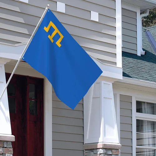 Miniatura 6 de Bandera del pueblo tártaro de Crimea de 4 x 6 pies, poliéster duradero, divertido cartel decorativo para exteriores, banderas de patio
