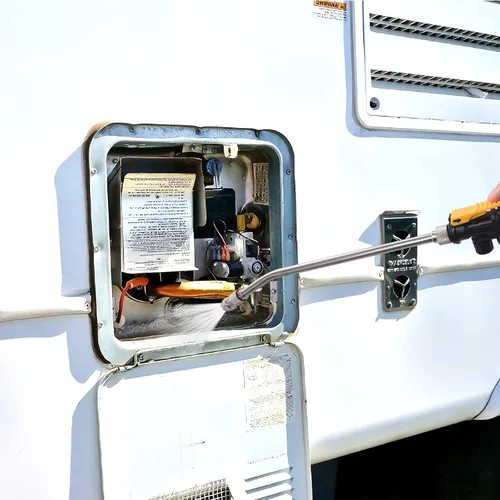 Miniatura 7 de Enjuagadora de tanque de calentador de agua para RV, tubo de metal, elimina sedimentos y incrustaciones de la parte inferior del calentador de agua