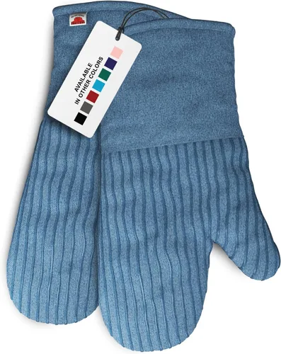 Miniatura 10 de Guantes de horno resistentes al calor - Juego de 2 guantes de cocina de silicona, gris