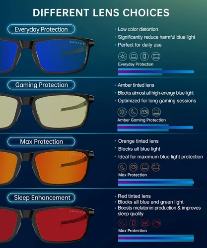 Miniatura 5 de ANYLUV Blue Light Glasses for Men,Rectangle Business Style Glasses, Carbon Fiber Straight Legs Glasses for Eye Protection