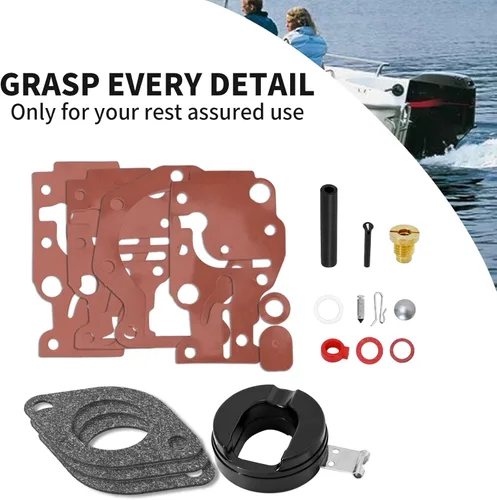 Miniatura 7 de Kit de reparación de carburador de repuesto para Johnson Evinrude Carb 439073 431897 18-7219 6 8 9.9 15 20 HP