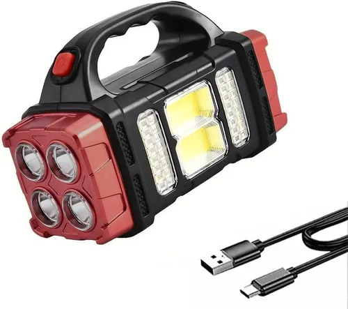 Miniatura 9 de Luz de Trabajo LED Premium de Alto Lúmenes – Linterna Multiusos con Características de Reflector y Farol - Linterna Solar Recargable Impermeable