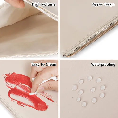 Miniatura 4 de Travel Makeup Bag, cosmetic travel bag Large Capacity Leather Cosmetic Bags for Women,Waterproof Portable Pouch Bag Make up Organizer