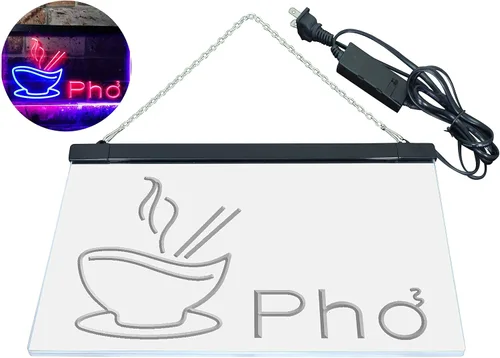 Miniatura 8 de ADVPRO Pho - Letrero de neón LED de doble color, para restaurante, fideos vietnamitas, azul y rojo, 12 x 8.5 pulgadas, st6s32-i0459-br