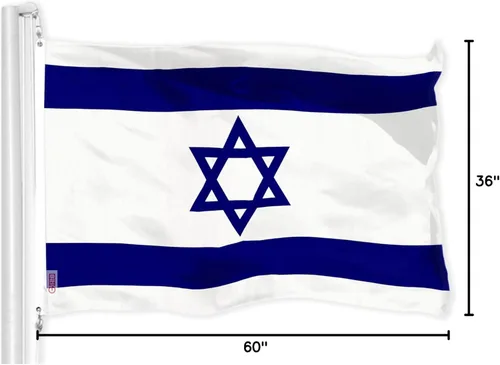 Miniatura 7 de G128 LiteWeave Pro Series - Bandera de Israel 3 x 5 pies LiteWeave Pro Series impreso poliéster 150D Bandera de país, interior y exterior