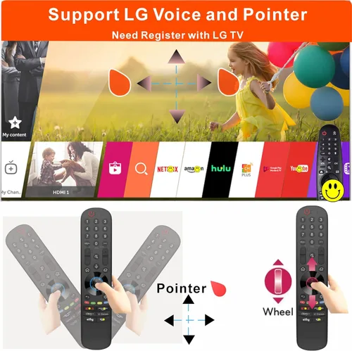 Miniatura 4 de Magic Remote para LG Remote Control para Smart TV 2025-2018 con puntero, control de voz, Bluetooth, para MR25, MR24, 23, 22, 21,20,19,18 GA/GN, Alexa