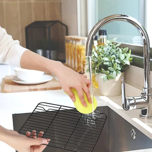 Miniatura 7 de P&P CHEF Paquete de 2 Estantes de Enfriamiento para Hornear, Rejillas de Enfriamiento de Acero Inoxidable para Cocinar Hornear Asar a la Parrilla