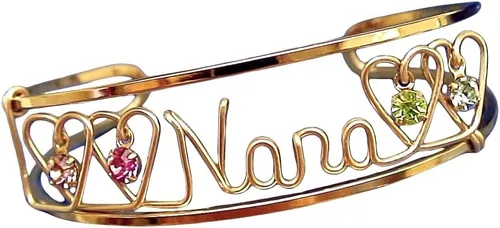 Personalized Silver, Gold or Rose Gold Mom, Mother, Mommy, Grandma, Nana, Couples Bracelet with Birthstones and Hearts~Multiple Children's Names