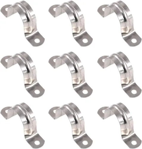 Miniatura 14 de Keadic 30 Uds M32 Dos Agujeros Correa U Soporte Tubo Correa Tensión Clips Acero Inoxidable Resistente Tubo Rígido Abrazadera