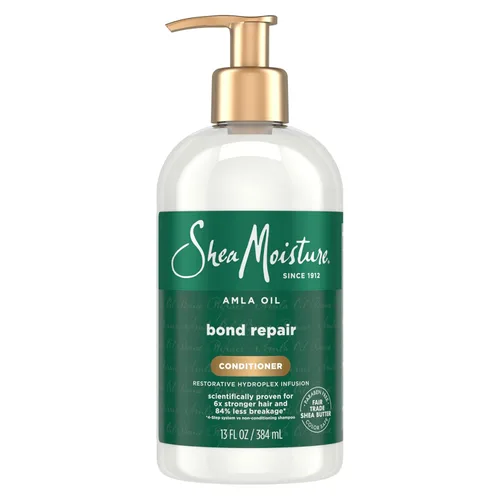 Shea Moisture Acondicionador de reparación de bonos, el aceite Amla fortalece y repara los lazos del cabello con tecnología Hydroplex y aceite Amla