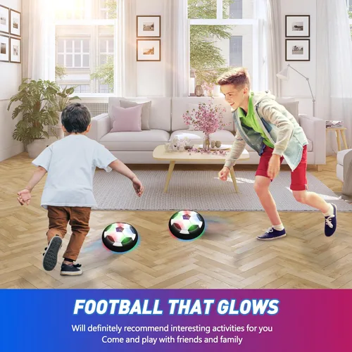 Miniatura 7 de Pelota de fútbol Hover LED para niños, pelota de entrenamiento con energía de aire para niños, juego de fútbol para interior y exterior, regalos