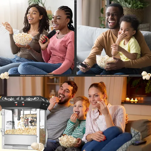 Miniatura 7 de Great Northern Popcorn - Máquina para hacer palomitas de maíz, 6 onzas, con hervidor de acero inoxidable de 640 W, cajón de viejas sirvientas