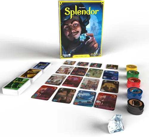 Miniatura 4 de Asmodee Splendor Juego de mesa - ¡Domina el arte de la riqueza y el prestigio! - Fascinante juego de estrategia de minería de gemas para niños