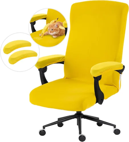 Miniatura 110 de Fundas elásticas para asiento de silla de oficina de escritorio - Funda universal de spandex para silla de computadora - Fundas removibles lavables