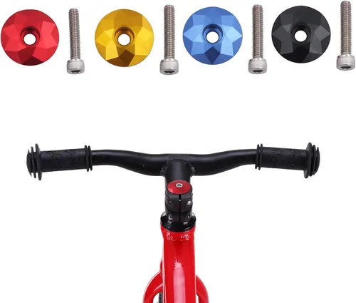 Miniatura 3 de NUEAYMS Espacio de auriculares con parte superior de vástago, tapa de aluminio para auriculares de bicicleta, cubierta de vástago de bicicleta