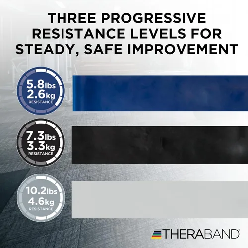 Miniatura 2 de THERABAND Resistance Bands Set, Elastic Bands for Exercise & Physical Therapy, Strength Training for Upper & Lower Body Fitness