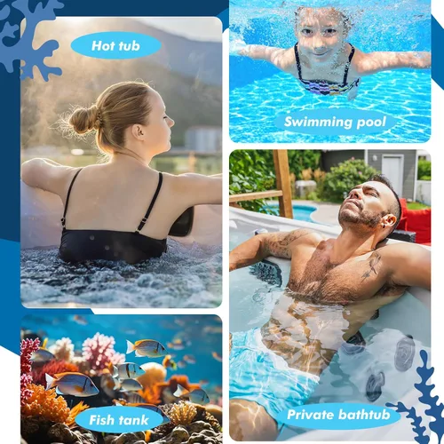 Miniatura 7 de Zubebe Filtro de piscina de 4.6 libras, medios de filtro de fibra para piscina, filtros de arena y centro de baño, bañeras, spas, acuarios, suciedad