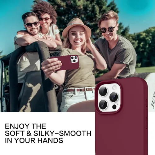 Miniatura 379 de GUAGUA Funda compatible con iPhone 17 Pro Max de 6.9 pulgadas, silicona líquida, goma de gel suave, delgada, forro de microfibra delgada